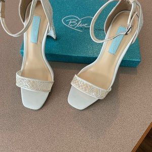 Betsey Johnson lace block heels